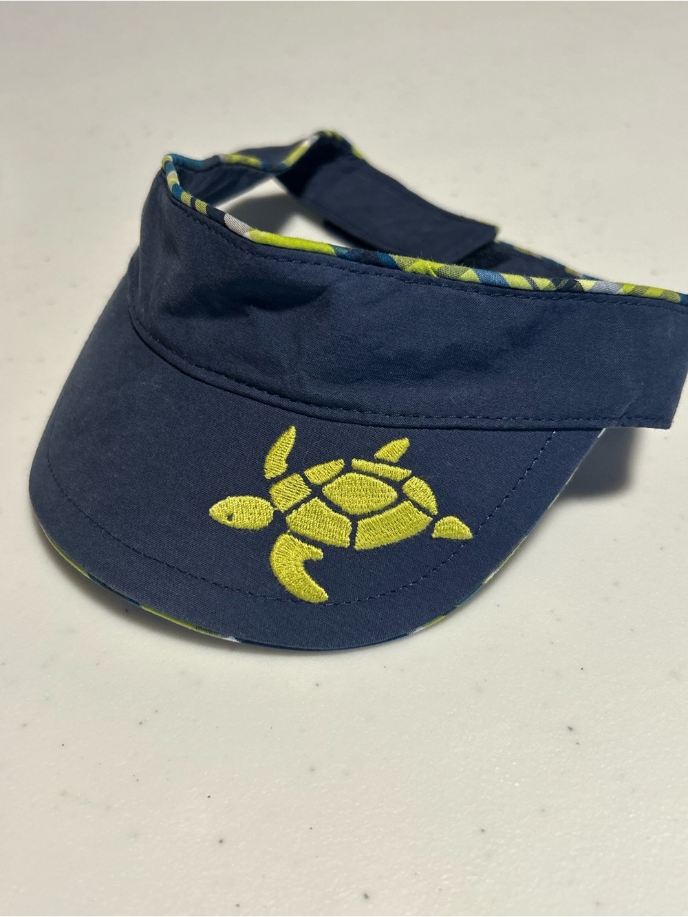 Vintage 2009 Janie and Jack Summer Visor with Turtle Embroidery